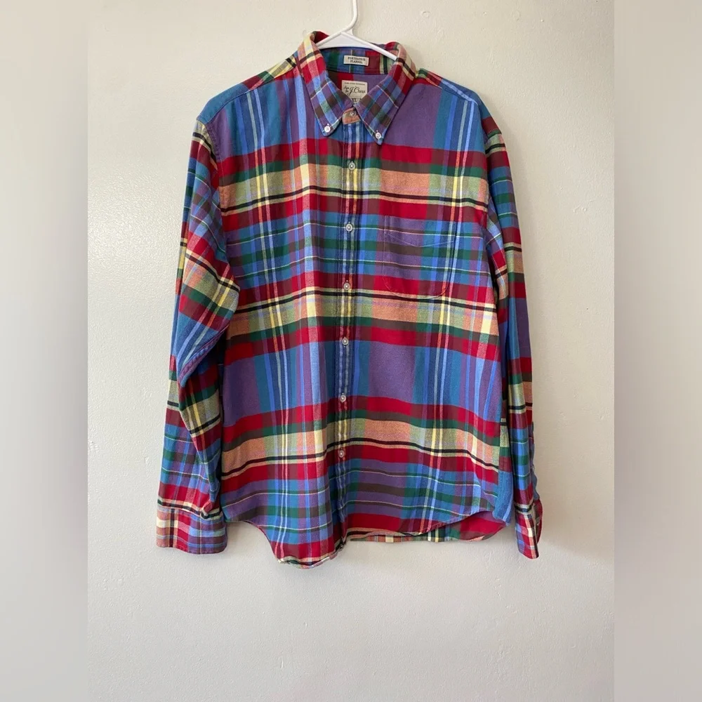 J.Crew x Portuguese Flannel Multicolor Plaid Button-Down Shirt XL